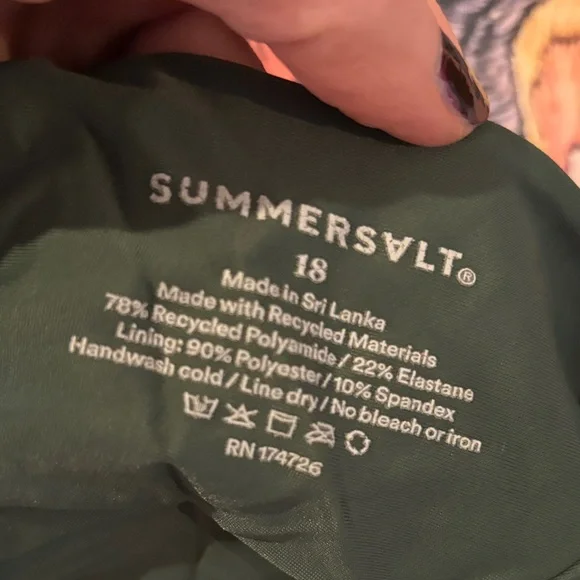 Summersalt Olive Green One Piece Swimsuit - Picture 2 of 3